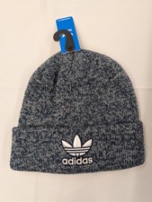 Adidas Beanie Originals Hat Cap Adult Night Blue Wonder Silver Trefoil New