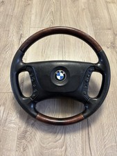 Oem Bmw E39 E38 Wood Steering Wheel Exclusive Edition Muschelahorn Leather