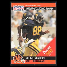 Reggie Rembert Rookie #697 1990 Pro Set Cincinnati Bengals Football Card NFL NM. rookie card picture