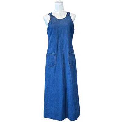 Vintage Casual Corner Annex Denim Smock Dress Women 2 Cotton
