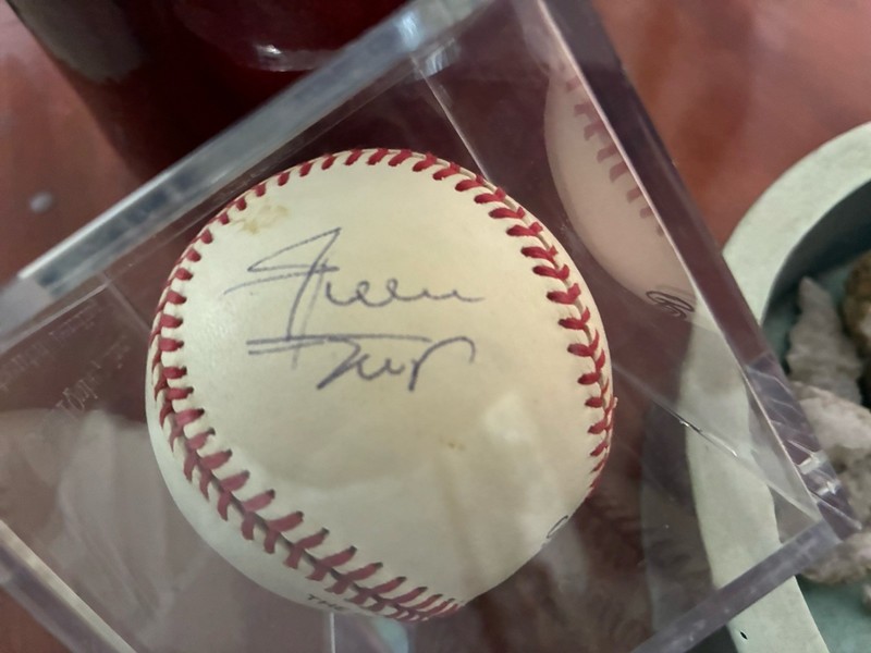 Willie Mays Autographed Original Baseball with Display Case