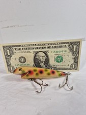 VERY OLD WOOD fishing LURE with Glass Eyes