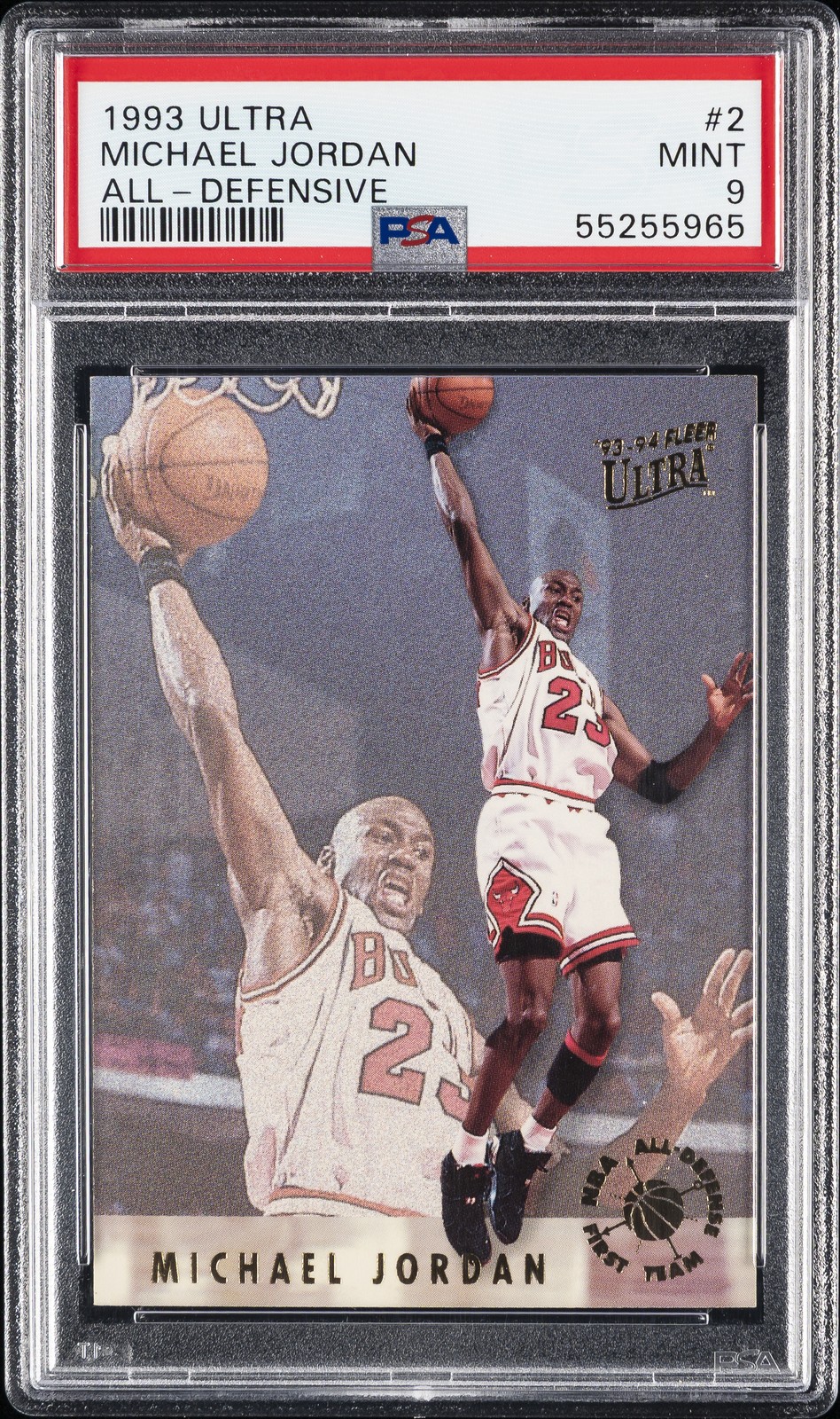 1993 ULTRA ALL-DEFENSIVE #2 MICHAEL JORDAN PSA 9