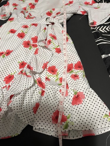 Abito midi donna VAVA by Joy Han floreale con volant taglia M nuovo senza etichette - Foto 7 di 8