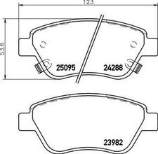 Bremsbelagsatz Vorne Bosch-System für Opel Adam M13 12-19