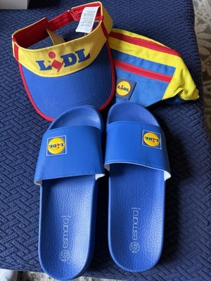 Lidl Bundle  - Fanny Pack, Slides (9.5M/41 EU) & Summer Hat/Visor  