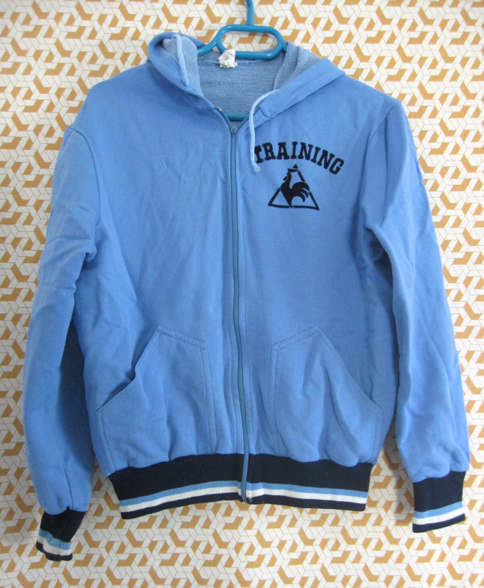 Visière Vintage Le Coq Sportif Bleue à Rayures - 100% Coton - Taille Réglable - Très Bon état