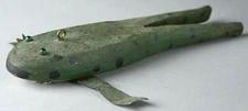 VINTAGE 8" FROG ~ FISH SPEARING DECOY~ FOLK ART FISHING LURE
