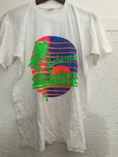Bahamas Neon T-Shirt Adult M 40 100% Cotton Graphic SINGLE STITCH CYCO A399