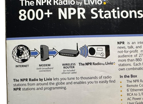 The NPR Radio Livio LV002 Public Broadcasting Internet Radio Blue - Picture 8 of 8