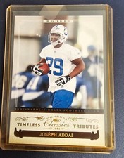 2006 Donruss Classics Timeless Tributes Gold Joseph Addai RC 13/25 Colts LSU
