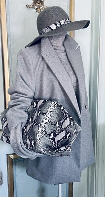 NWT Gray Snakeskin Faux Leather Shoulder Bag Large Size | eBay
