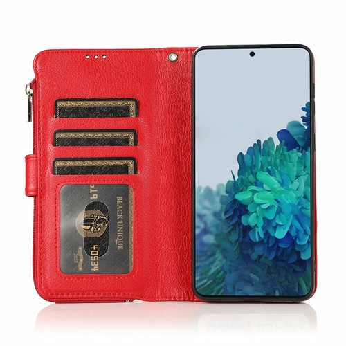Luxury Leather Handy Flip Zipper Wallet Stand Case Cover Samsung Galaxy Phone - Picture 30 of 43