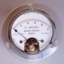 Vintage Northern Electric Bach-Simpson DC Ammeter Model 123MC, Part 9642