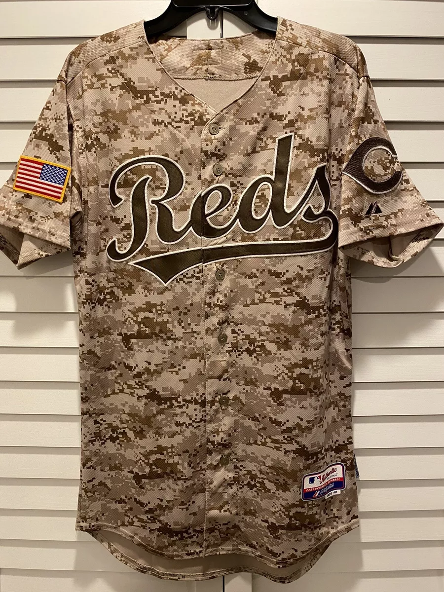 Authentic Majestic SIZE 40 CINCINNATI REDS CAMO COOL BASE Jersey