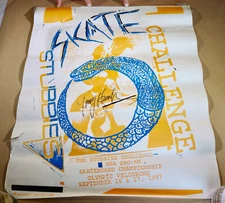 1987 Skate Stubbies Challenge Skateboard Pro Am Competition Signed by Tony Hawk