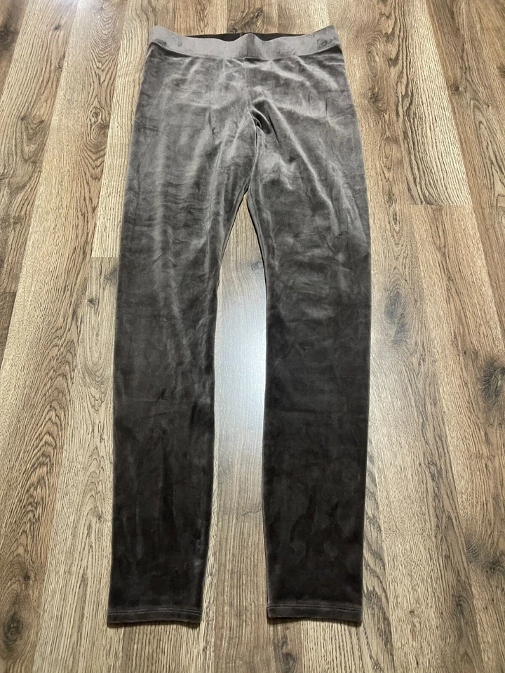 Pantalones J. Jill, Para Mujer Talla Mediana Alta, Gris, Terciopelo, Pull On, Ajustados Foto 2 de 4