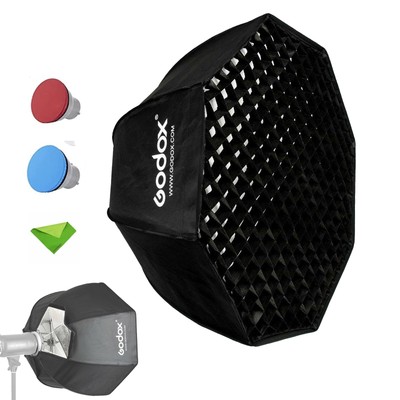 Godox SB-UE 32''/80cm Umbrella Octagon Softbox Light Diffuser Reflector + Grid