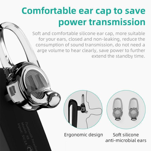 Noise Cancelling Headset Wireless Earpiece Driving Trucker Earbuds for Bluetooth - Picture 9 of 16