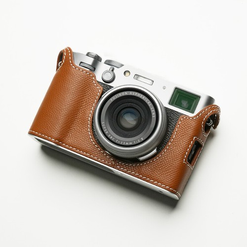 Genuine Leather Camera Half Cases Bag Covers Bottom Open Fit For Fujifilm X100Vi - Picture 27 of 36