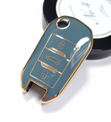 Happyit Carcasa Funda De Silicona Para Llave De Coche Para Peugeot 208 301 308 508 5008 3008 Citroen 2010-2024 3 Buttons (Negro Línea Roja B - View #10