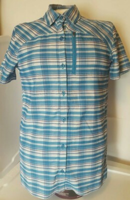 NEW Ascend Women's Tech Plaid Short-Sleeve Shirt Size 2XL