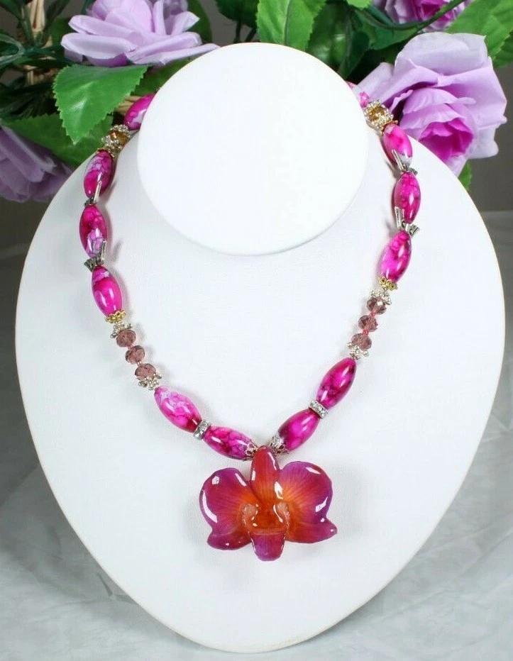 Real orchid necklace deals