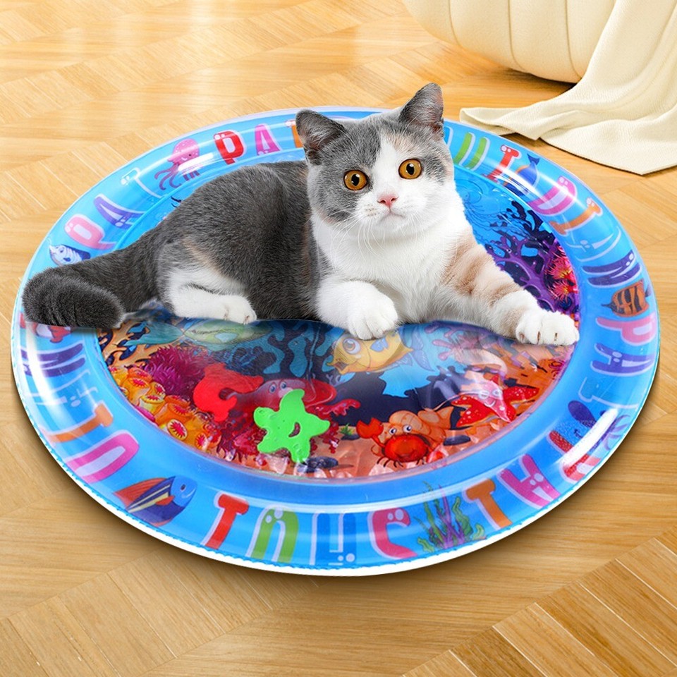 Water Sensory Mat 65/69cm Play Mat for Cat Dog Interactive Cat Toy