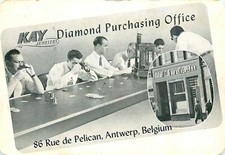 KAY JEWELERS DIAMOND PURCHASING OFFICE, ANTWERP, BELGIUM, VINTAGE POSTCARD