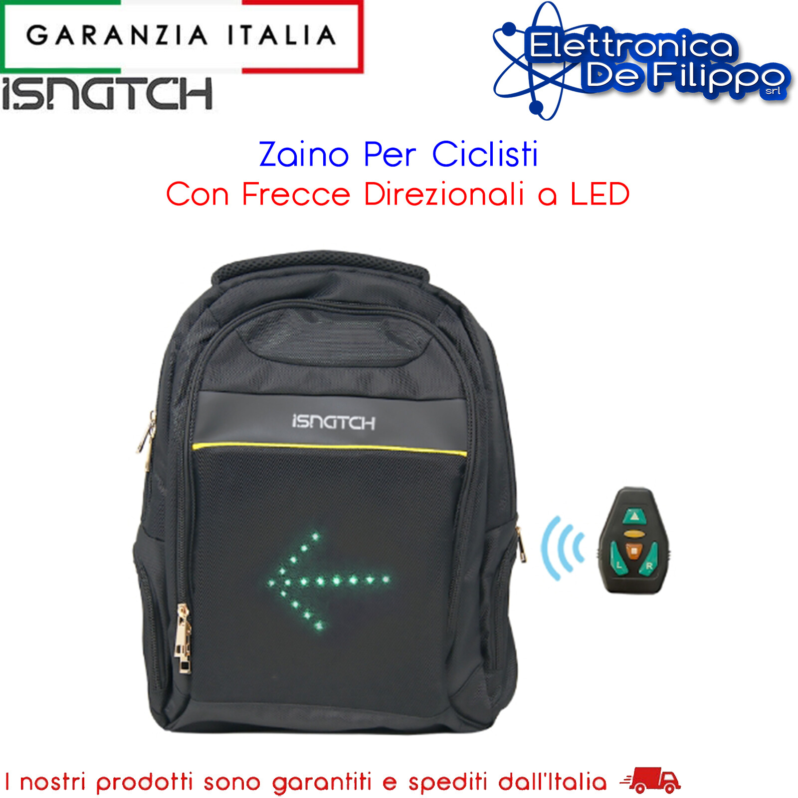 Zaino Per Ciclisti Con Frecce Direzionali a LED