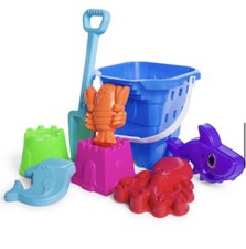 Beach Sand Play Toys Set for Kids Soft Rubber Sandbox Water Snow Summer 8 XLPcs