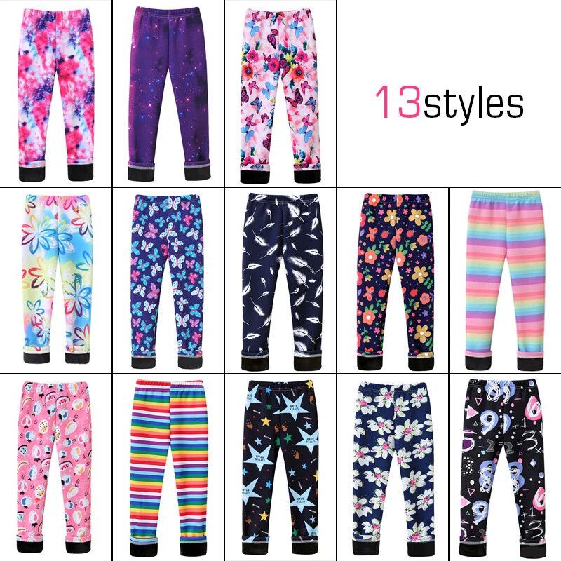 3-13Years Girls Fleece Lined Leggings Winter Warm Pants with Ruffle Warm  Thick Velvet Knit Tights Thermal Pant Trouser - Walmart.com