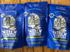 Celtic Sea Salt Fine ground 8oz (1/2 lb) Resealable Bag Lot Of 3