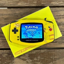 Nintendo Game Boy Advance GBA System 101 Backlit IPS LCD Pokemon UV PIKACHU