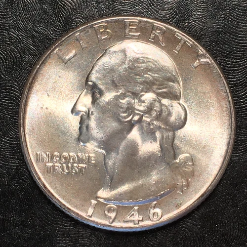 1946 Silver Washington Quarter - Nice Uncirculated - High Quality Scans #G353