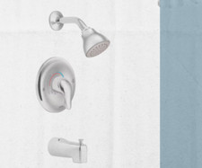 MOEN Chateau 1-Handle Wall Mount Tub and Shower Faucet Trim Kit Chrome NO VALVE