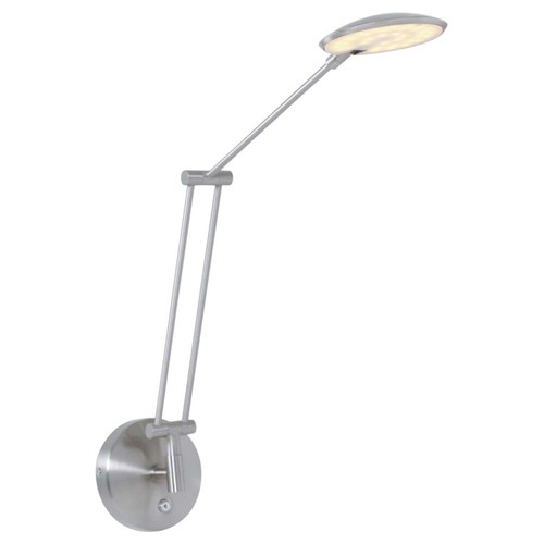 Wandlampe Wandleuchte Leselampe verstellbar LED Schlafzimmerlampe silber L 53 cm - Bild 4 von 12