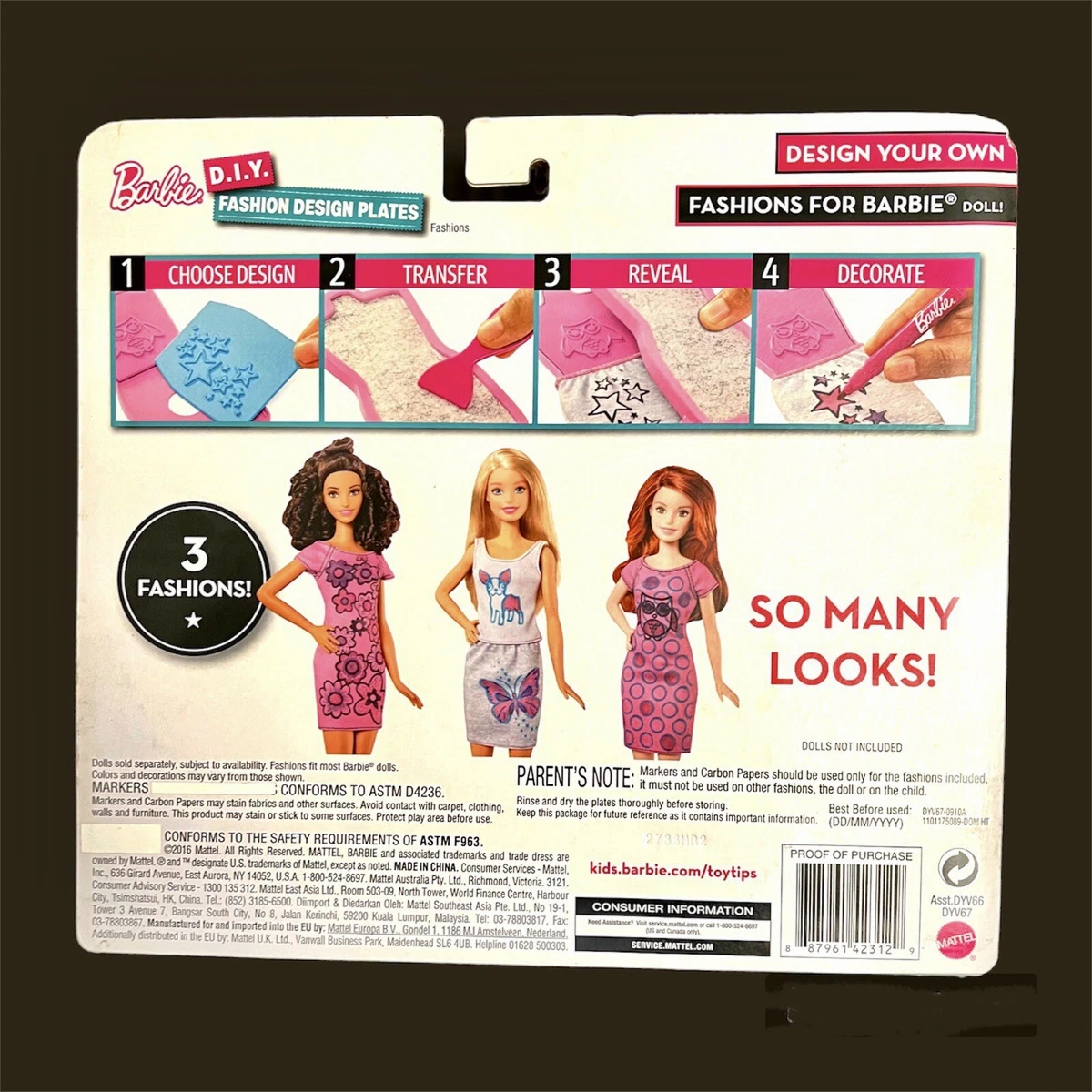 Barbie diy fashion design plates new arrivals