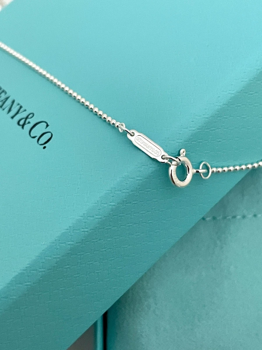 Tiffany Co. Return To Tiffany Blue Splash LG Heart Tag Pendant 18