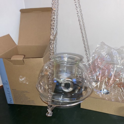 Terrarium Partylite Hanging Air Plant Votive Holder Glass Orb Planter 3 Piece