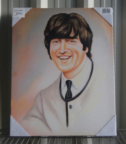 John Lennon 16 inch x 20 inch Canvas Wall Picture - Beatles Lovers Gift - Picture 2 of 2