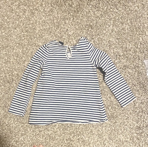 ⚓️ Nautica Girl's Navy Blue/White Striped Nautical Top Size 6 K50 - Picture 5 of 12