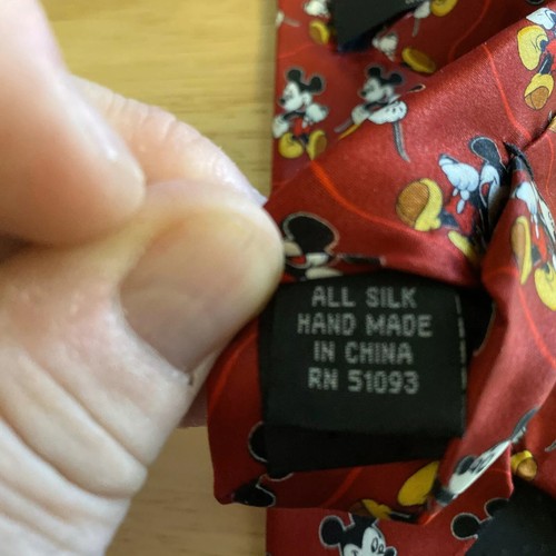 Disney Mickey Mouse Unlimited Silk Necktie Red - Picture 4 of 4