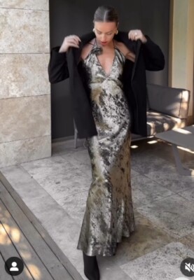 black maxi dress with a slit Crepe Off Shoulder – shopaleena adjustable thin shoulder straps Catgory_Dresses MISSGUIDED Elegant Irish-Themed One Style:EE01960BK