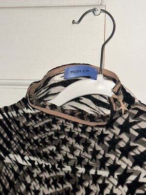 【関税込み】Mugler シルバー プリント 長袖トップス Mugler Star Mesh Flocked Long-sleeve Top Size 34 | eBay