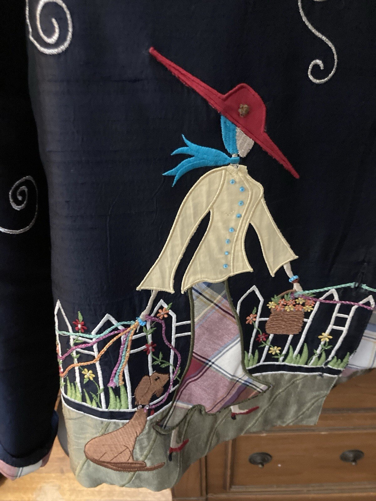 Longberger Homestead Button Up Jacket Blazer Silk… - image 2