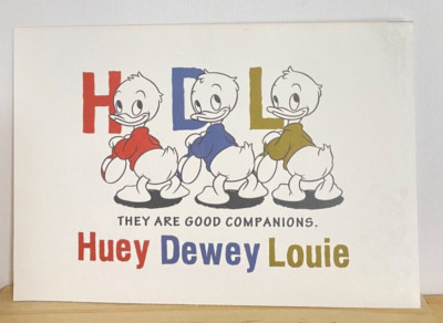 Huey Dewey Louie Disney Fan Limited Not For Sale Postcard Japanese