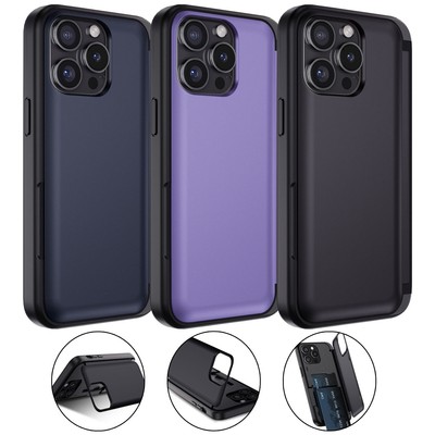 For Apple iPhone 13/13 Pro/13 Pro Max Flip Stand Case Magnetic Card Slot Cover