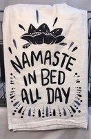 Tea Towel Dish Cloth Namaste In Bed All Day Funny Quote Gift Kitchen Home Decor Tea Towel Dish Cloth Namaste In Bed All Day Funny Quote Gift Kitchen Home Decor