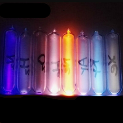 8pcs set Nobel Gas in Ampoules Krypton Helium Neon Argon Xenon O2 H2, N2